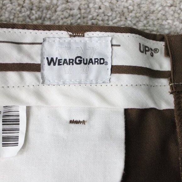 WearGuard UPS Work Pants Men 38x32 Brown Flat Front Utility Cargo Uniform Chinos - Picture 11 of 13